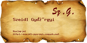 Szeidl Györgyi névjegykártya