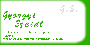 gyorgyi szeidl business card